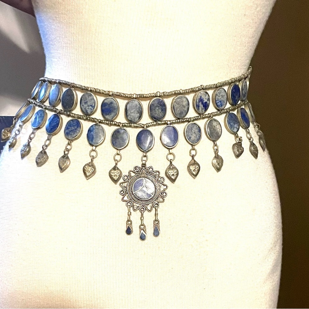 Long 36” Belly Dancing Lapis Belt